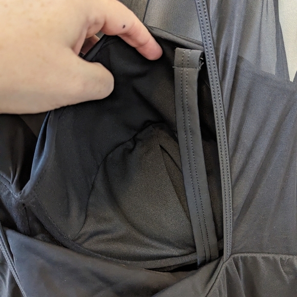 Torrid Black Mesh Overlay Swim Dress Size 6X - Picture 13 of 16